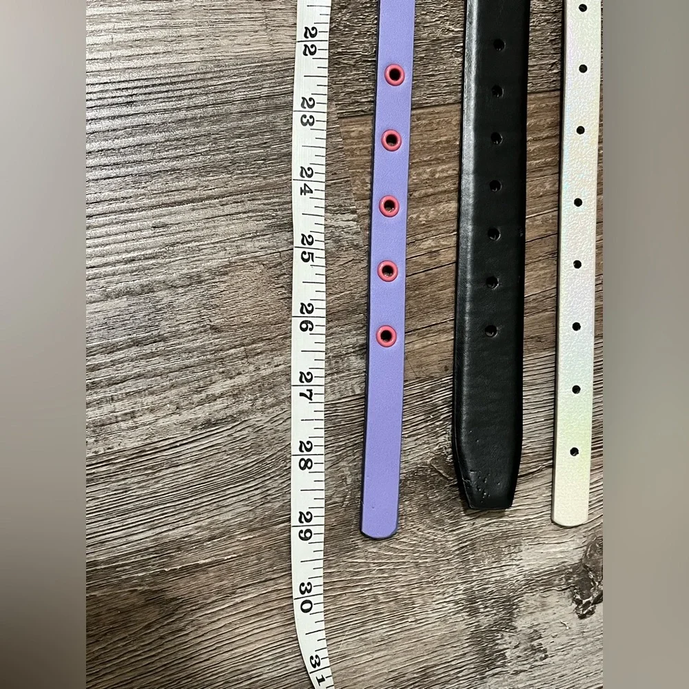 Target Kids 4-Pack Belts in Purple, Black, Pink, Light Iridescent